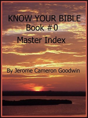 cover image of 00--Know Your Bible--Book 0 Master Index